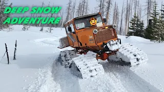 Deep snow adventure in a snocat (part 2)