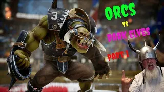 Blood Bowl 2 Gameplay Part 1: Orcs vs. Dark Elves 1st Half