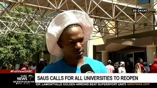 SAUS calls for all public universities to reopen