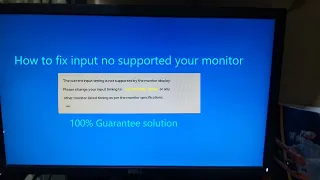 How to fix input not supported monitor windows 10 7 8 | 101% working method