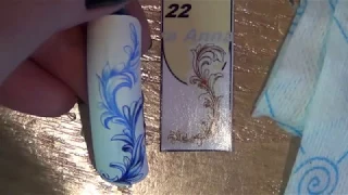 ОБЪЁМНЫЕ вензеля на ногтях/рисуем объёмные вензеля на ногтях/дизайн ногтей/Nail art painting