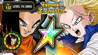 100% EZA F2P FUTURE ANDROID 18 & FUTURE ANDROID 17 [LEVEL 10 LINKS] Dragon Ball Z Dokkan Battle