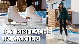 Schlittschuhlaufen im eigenen Garten | DIY Eisfläche | Klappt das wirklich?!