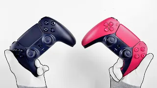 DualSense MIDNIGHT BLACK & COSMIC RED PS5 Controllers Unboxing