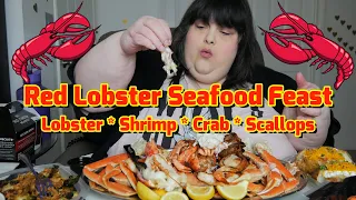 Red Lobster Seafood Feast Lobster Crab Shrimp Scallops Mukbang