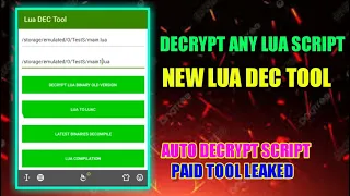 Decrypt Lua Script | Lua Dec Tool | How To Decrypt Lua Script | Lua Script Decrypt  Kase Kare |