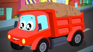 Dump Truck Is Working | Little Red Car Cartoons & Nursery Rhymes For Children - Super Kids Network