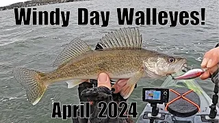 Indiana Kayak Fishing: Windy Day Walleyes 4/20/24