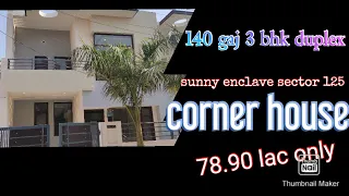 140 gaj 3 bhk duplex corner house for sale in sector 125 sunny enclave Mohali property in Mohali