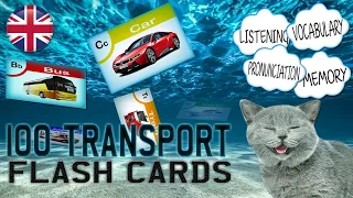 100 ABC TRANSPORTATION FLASH CARD PICTURE & BRITISH ENGLISH NAME FOR KID /ADULT | #mowmowedutainment