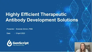 GenScript Solutions for Highly Efficient Therapeutic Antibody Development