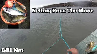 Gill Net Fishing From The Shore Day An Night