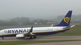 Planes in the mist at Edinburgh Scotland (EDI) Includes (757,767,737)