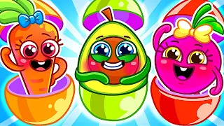 Surprise Eggs Song 🥚🐣 Who Is Inside The Egg ❓😯 II Kids Songs by VocaVoca Friends 🥑
