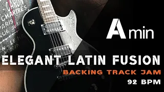 Elegant Latin Fusion  Backing Track/Guitar Jam in A min [Latin Club]