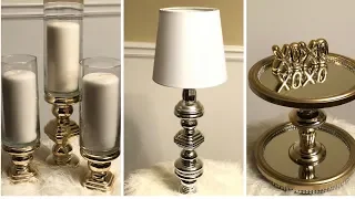 Dollar Tree DIY || Beautiful Metallic Gold/Silver Home Decor