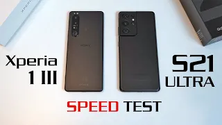 Sony Xperia 1 III vs S21 Ultra - Speed Test - Snapdragon 888 vs Exynos 2100