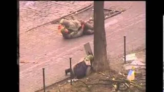 Расстрел снайперами людей на МАЙДАНЕ 20.02.2014 года в КИЕВЕ
