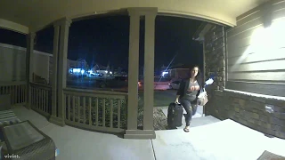 Chris Watts: Last image of Shanann when she arrives home from Arizona 8-13-2018, via Doorbell Camera