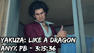 Any% Yakuza Like a Dragon Speedrun - 3:15:36
