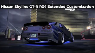 NFS Carbon | Nissan Skyline GT-R R34 Extended Customization