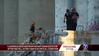 First responders rescue 2 children stuck inside vacant south Omaha grain elevator