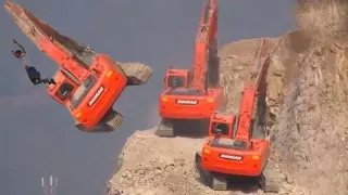 Extreme Dangerous Excavator Heavy Equipment Operator Skill Amazing Modern Big Construction Machinery