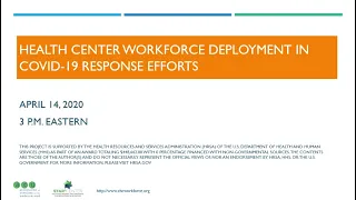 Health Center Workforce Deployment in COVID-19 Response Efforts