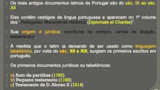 HISTORIA DA LINGUA PORTUGUESA-DO LATIM AO PORTUGUÊS - PROF. VALDIR
