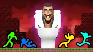 Stickman VS Minecraft: Skibidi Toilet Horror Survival - AVM Shorts Animation