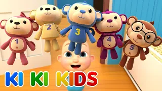 Five Little Monkeys Jumping On The Bed | Ki Ki Kids Nursery Rhymes & Kids Songs