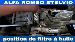 Alpha Romeo - Stelvio _ oil filter position فلتر الزيت