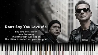 Depeche Mode Don't Say You Love Me Grand Piano Version