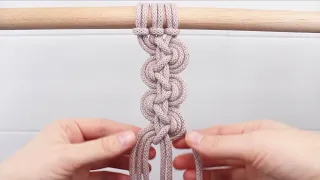 The Wave Knot (Square Knot Variation) |  EASY Macrame Tutorial