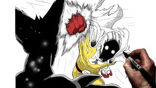 How To Draw Saitama vs Garou | Step By Step | One Punch Man