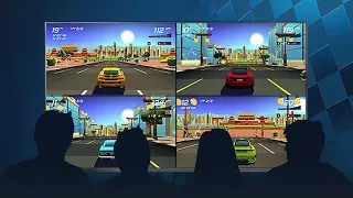 Horizon Chase Turbo (PC) - splitscreen gameplay up to 4 players (single PC multiplayer)