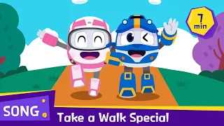 Wakey Wake - Let's take a walk | Morning Habit for kids | Special 7 mins | Robot trains Kids song