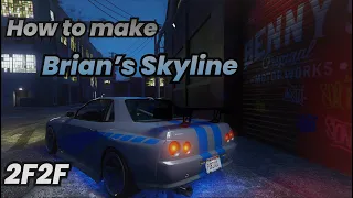 Annis Elegy Retro Custom (Brian's Nissan Skyline GTR) 2 Fast 2 Furious Car Customization GTA Online
