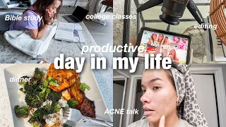 *productive* day in my life -- acne talk, bible study, plnu class, editing & much more!