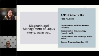 Diagnosis and management of lupus - MSK webinar series