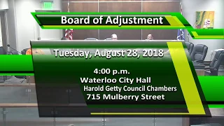 Waterloo Board of Adjustment August 28, 2018