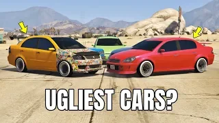 GTA 5 ONLINE - TOP 5 UGLIEST CARS (WHICH IS FASTEST?)