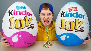 Mukbang Giant Chocolate Kinder Surprise Egg 자이언트 킨더 챌린지 VikiNiki