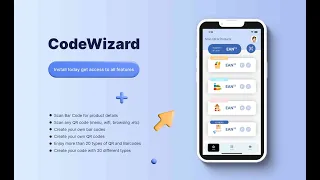 QR & Barcode Scanner CodeWizard Mobile App |All in One QR & Bar Codes Scanner