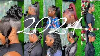 New & Trending Sleek Ponytail Hairstyles With Weave For Black Women 2024 | Trending Ponytail Hair