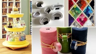 👚40 Clever Sewing Supplies Organization Ideas  2017 - Room Storage Hacks | Flamingo Mango👚