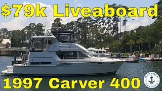 [Sold] - $79,900 - (1997) Carver 400 Cockpit Motor Yacht For Sale