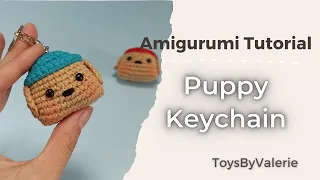 Free Amigurumi Tutorial Puppy Keychain 🐾 Mini Dog Head Easy Crochet Pattern