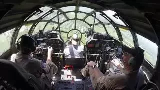 B-29 Superfortress in flight - from the cockpit