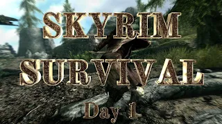 Surviving in Skyrim Day 1